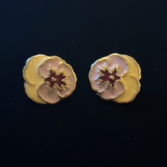 Pink, Purple, & Gold Clip-on Earrings - Picture 15 of 17